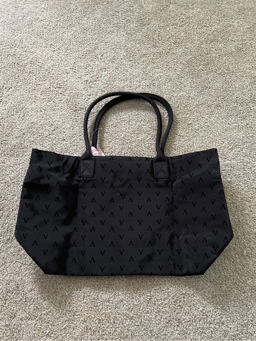 Victoria Secret Black Bag with Pink Scarf NWT - Picture 8 of 13